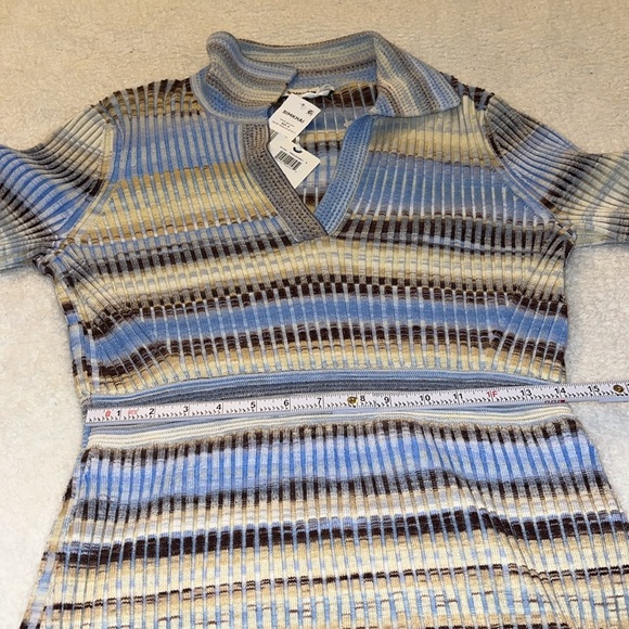 Jonathan Simkhai Solana Polo Knit Mini Dress French Blue Multi Size M NWT - Picture 7 of 10